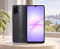 AI-created editorial illustration of the black Samsung Galaxy A07 4G, front and rear, beside an Auckland apartment window