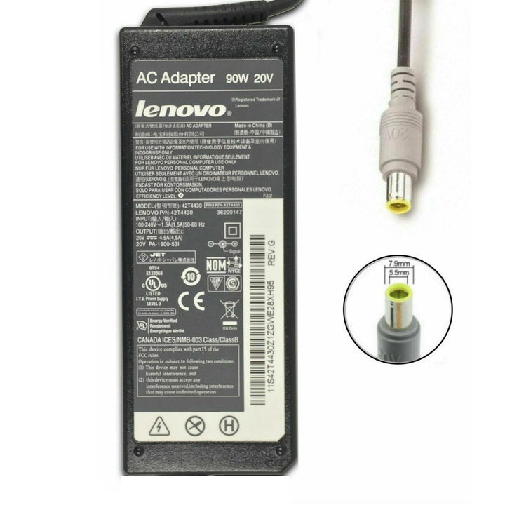 Original Lenovo / IBM 20V 4.5A 7.9x5.5mm 90W Power Adapter