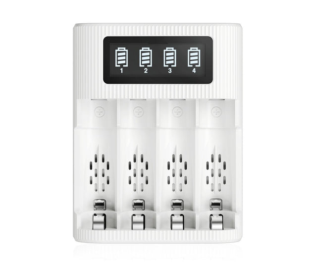 [I]EBL TB-6409 Universal smart LCD Screens Battery Charger 4 Slots With Type C and Micro USB input
