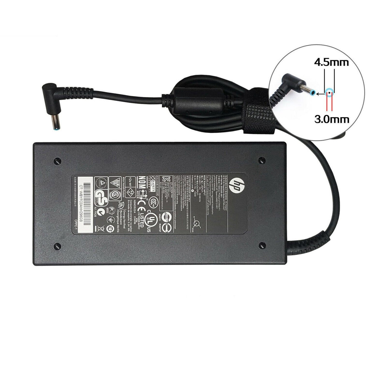 Original HP 19.5V 7.7A, 150W Power Adapter, Tip pin size: 4.5mm * 3.0mm (Blue with pin in centre)