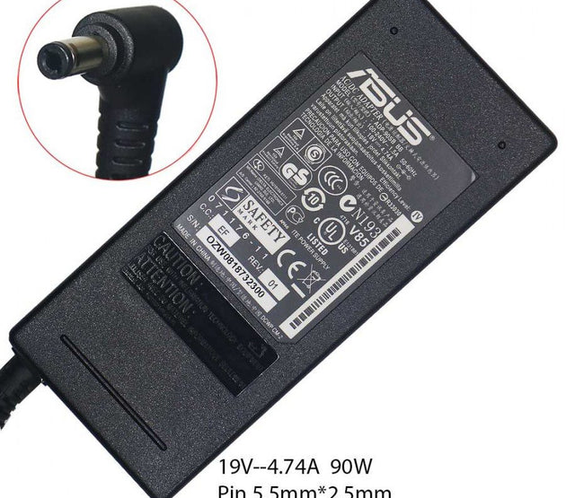 [L12]Original Asus 19V 4.74A 5.5x2.5mm 90W Power Adapter.