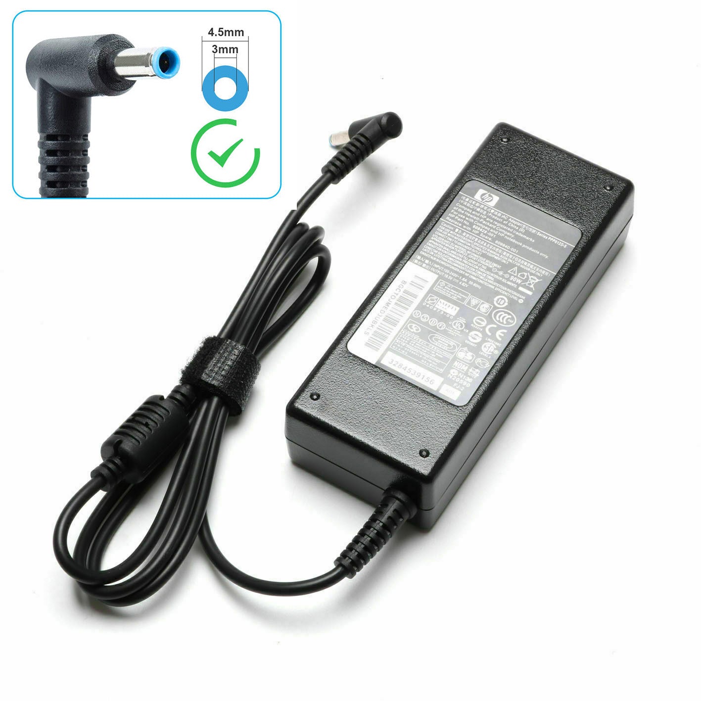 [M40]Original HP 19.5V 4.62A 90W Power Adapter,Tip pin size: 4.5mm * 3.0mm (Blue with pin in centre),use for HP Envy 17 Series