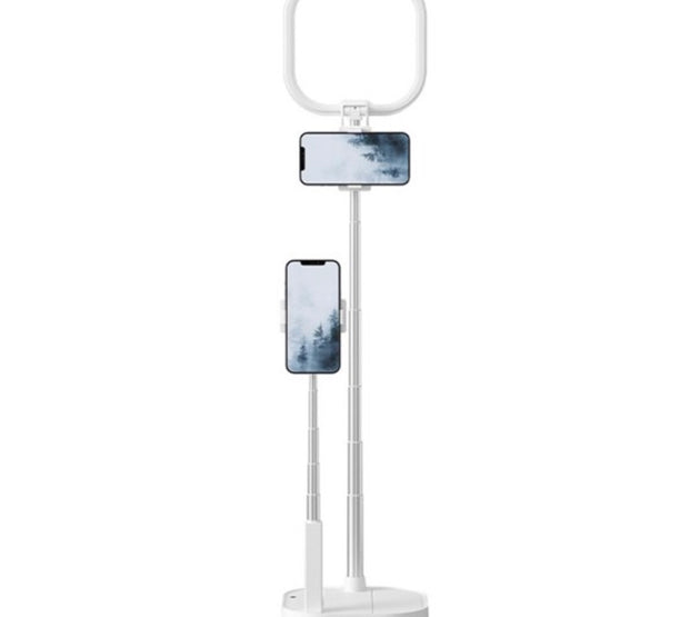 [AL3]V8 Multi-Function Box Foldable Mobile Phone Holder with Remote Control White