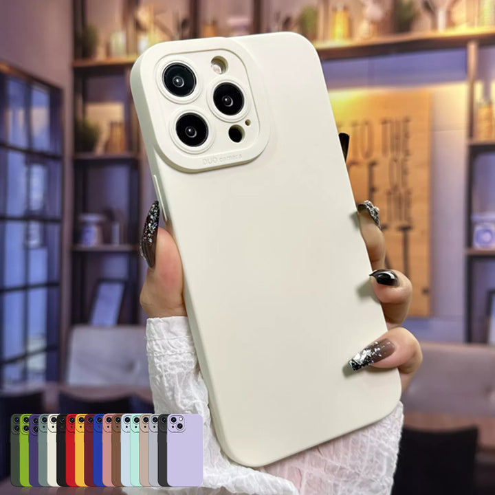 Silicone phone case without ring for samsung NOTE 10+ White