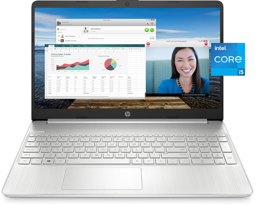 HP Laptop 14s-dq2079TU 14" – Intel Core i5-1135G7 2.4GHz Quad-Core / 8GB RAM / 256GB SSD / Intel Iris Xe Graphics / Windows 10 Home / Silver – Excellent Grade minor scratch (Refurbished)