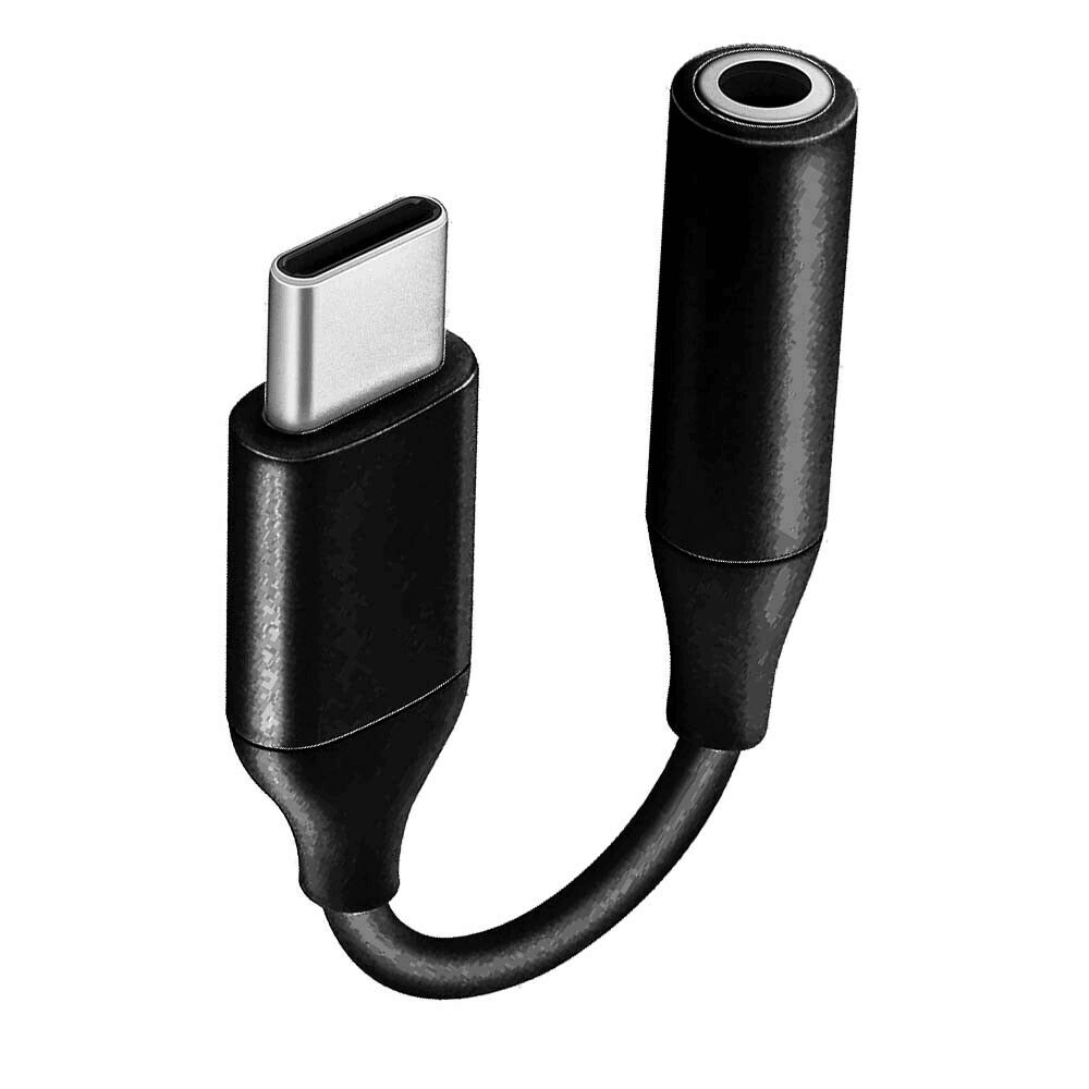 [5-A221]Samsung USB-C Headset Jack Adapter to 3.5mm Headphone Adaptor In Black EE-UC10 With Packing Black