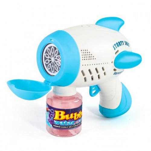 STARTY SKY 2088-16 Rocket Cartoon Fully Automatic Porous Bubble Gun - Blue
