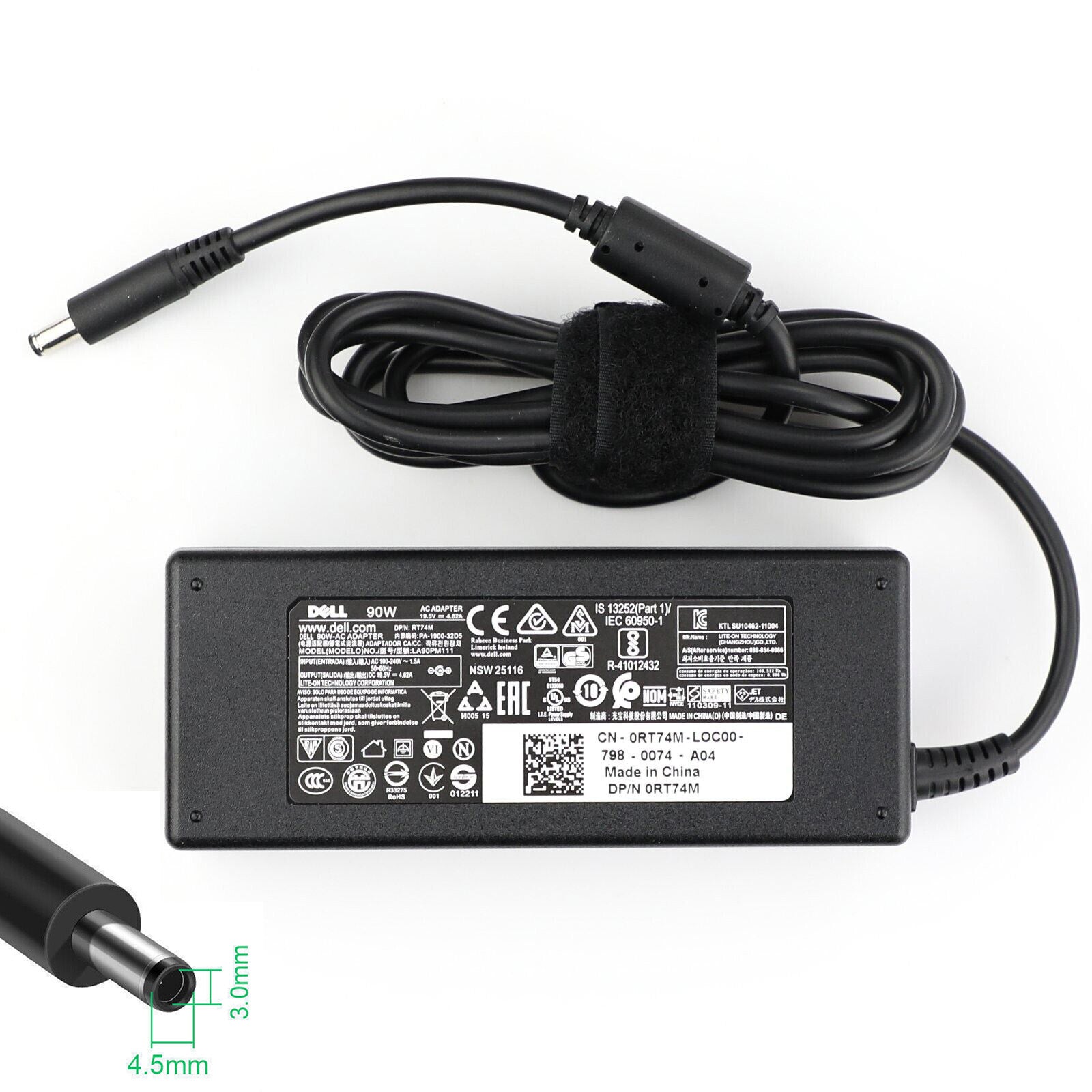 [L43]Original Dell PA-1900-32D 19.5V 4.62A,90W 4.5mm脳3.0mm Power Adapter.Model Number LA90PM111