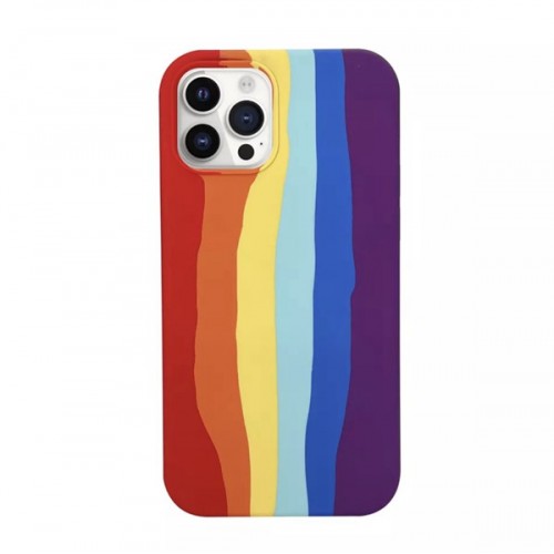 Rainbow Silicone Case #2 (Red-Orange-Yellow) For iPhone 11 Pro Max