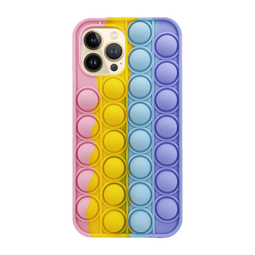 SWQ Bubble Silicone Phone Case for Samsung A72 Bright pink, yellow, blue, purple
