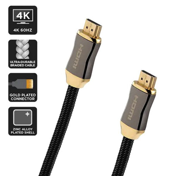 4K HDMI 2.0 High-Speed Cable with Ethernet Soft PVC Jacket HD201 10M