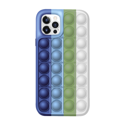 SWQ Bubble Silicone Phone Case for iPhone 11 Pro Max 6.5 Dark Blue, green, white