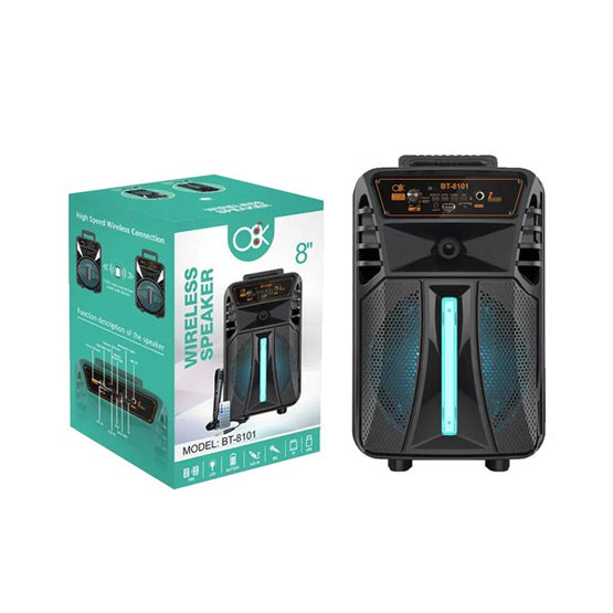 Wireless Trolley Speaker with LED Lights Remote Control 8