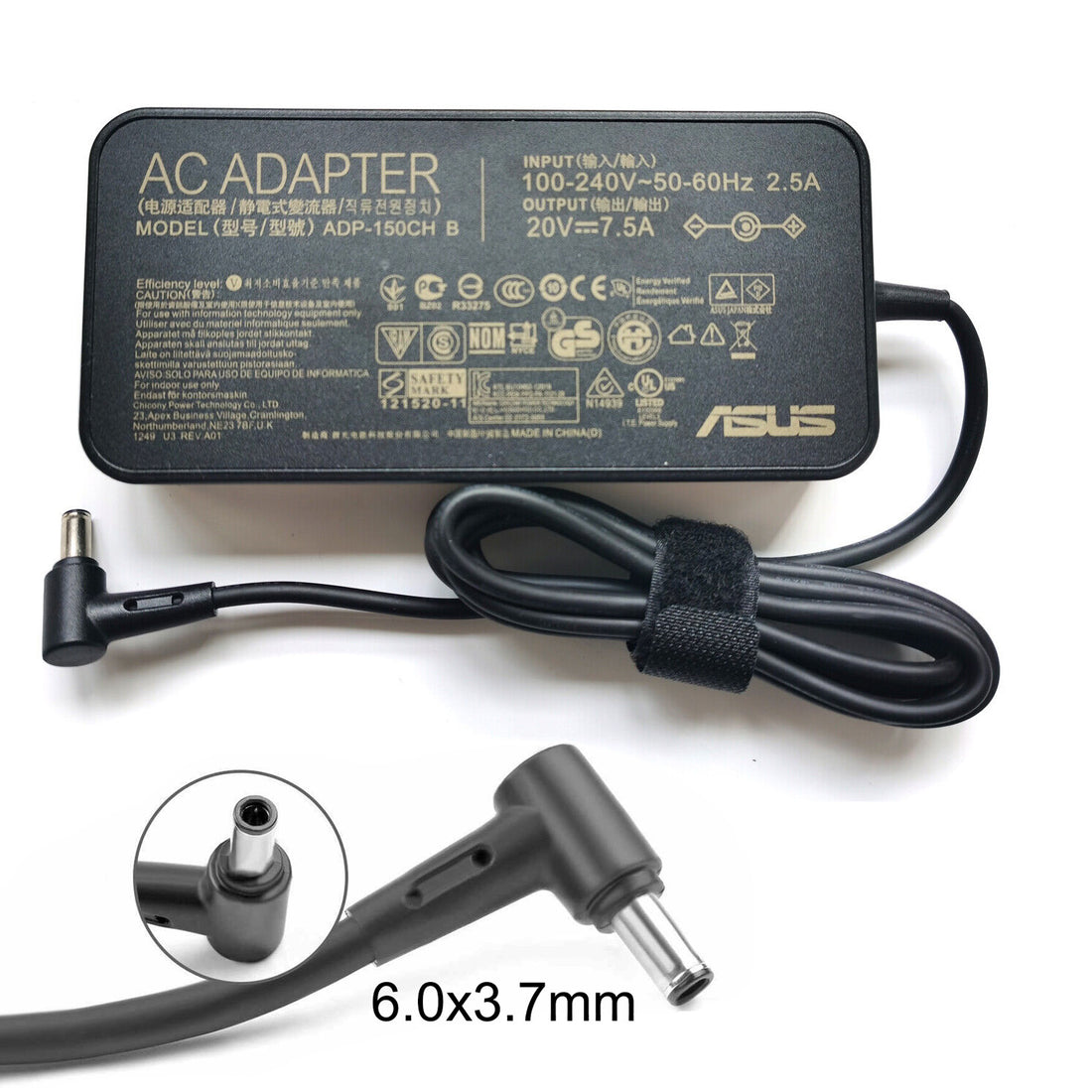 Original ASUS Power Adapter 20V 7.5A 150W 6.0*3.7mm ADP-150CH B A18-150P1A for ASUS FX95G