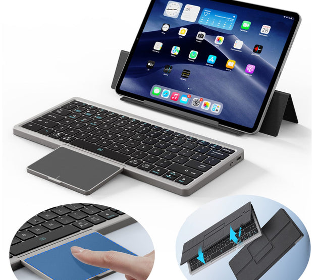 [R]DUX DUCIS OK Series OK-01  Universal Bluetooth Keyboard with Cover and Stand Black
