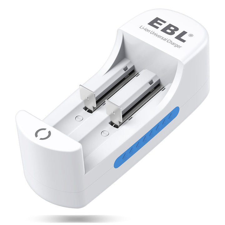 EBL LN-6412 Lithium Battery Charger 2 Slots for 18650 16340 14500 li-ion Rechargeable Batteries