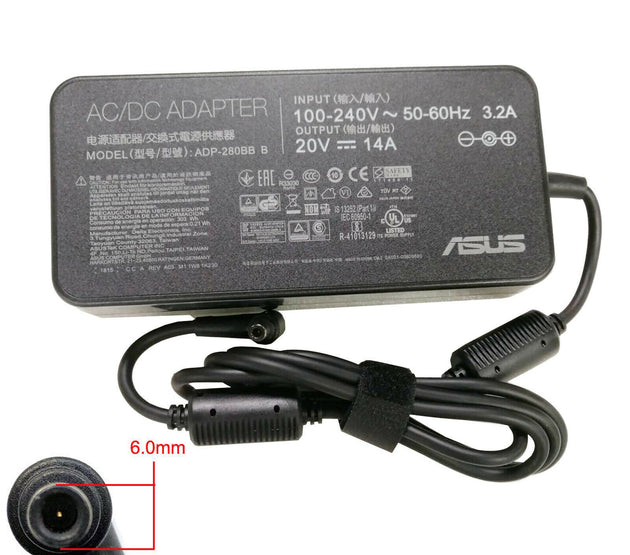 [M86]Original Asus ROG Chimera G703GI 280W Power Adapter 20V 14A Charger 6.0mm*3.7mm (with center pin)