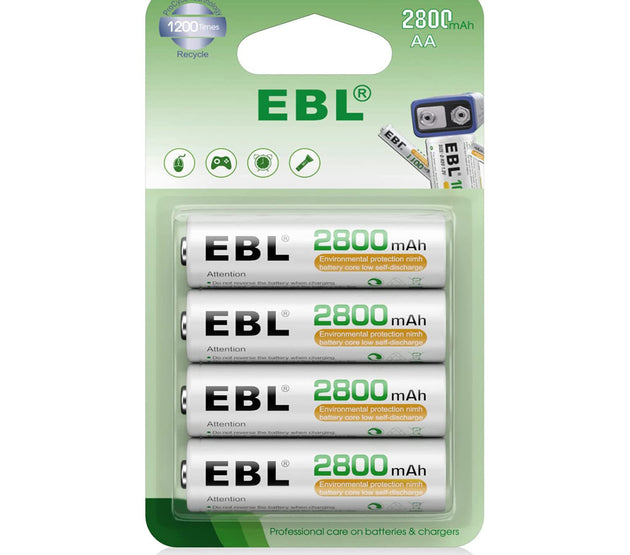 [H]EBL LN-8114 4 Pack High Capacity 2800mAh AA NI-MH Rechargeable Battery