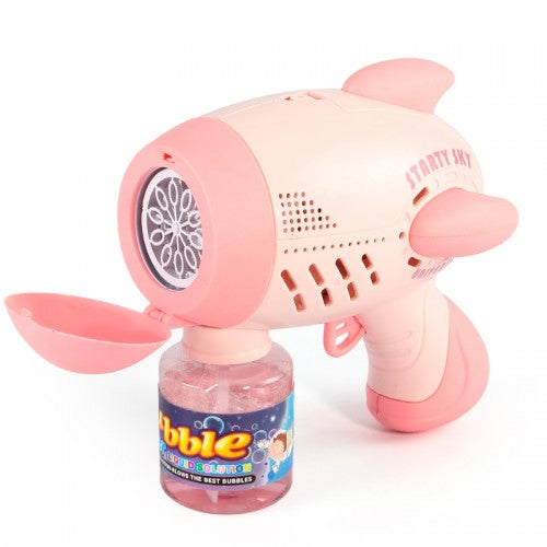 STARTY SKY 2088-16 Rocket Cartoon Fully Automatic Porous Bubble Gun - Pink