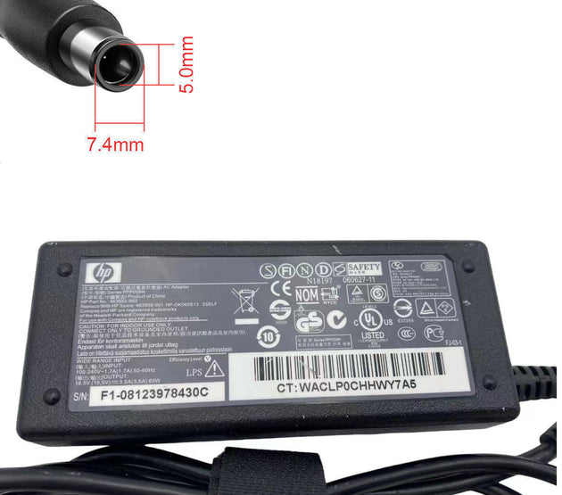 [M34]Original HP 18.5v 3.5A 7.4mmx5.0mm 65W Power Adapter.