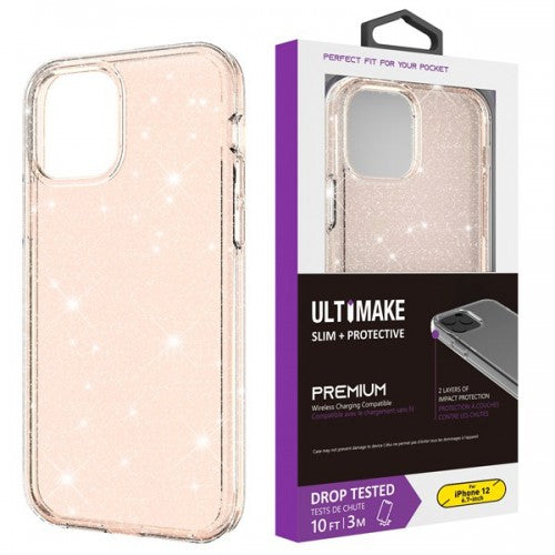 Ultimake blingbling phone case for iPhone 12 12 Pro 6.1" Gold
