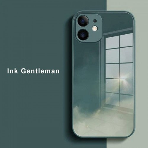 Biguo Phone Artistic Shockproof Case for iPhone 12 6.1 Ink Gentleman Black