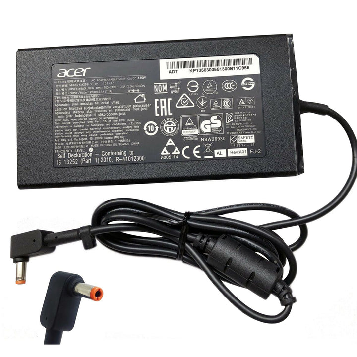 Acer 19V 7.1A 135w 5.5x2.5mm Adapter for Acer Nitro Black Gaming Notebook