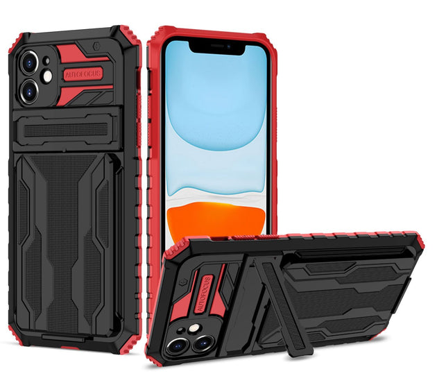 [P]iPhone 12PRO MAX i-crystal Fashion phone case BLACK+Red