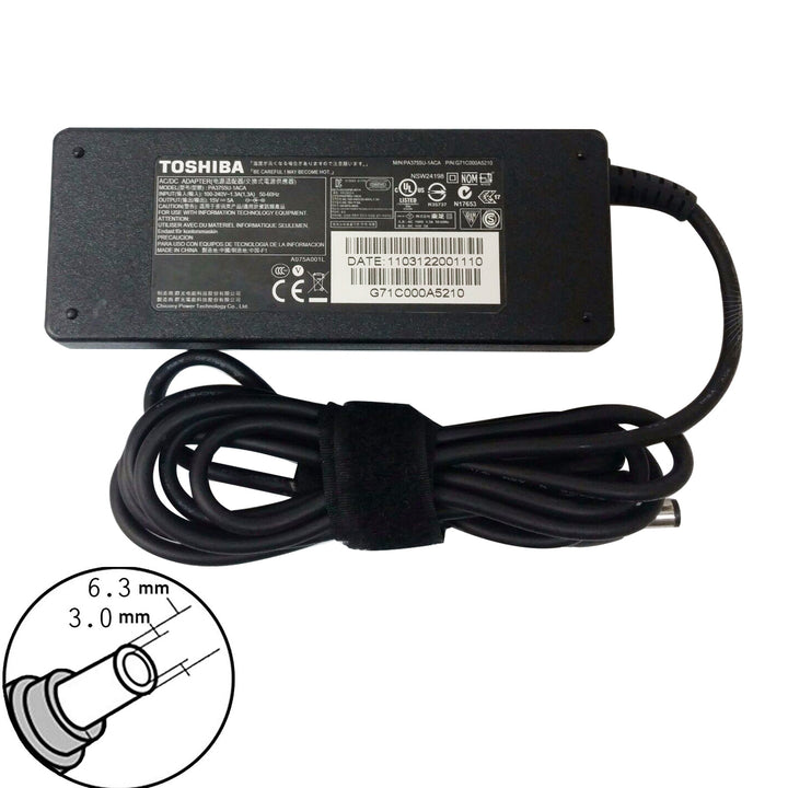Original Toshiba 15V 5A 6.3x3.0mm 75W Power Adapter