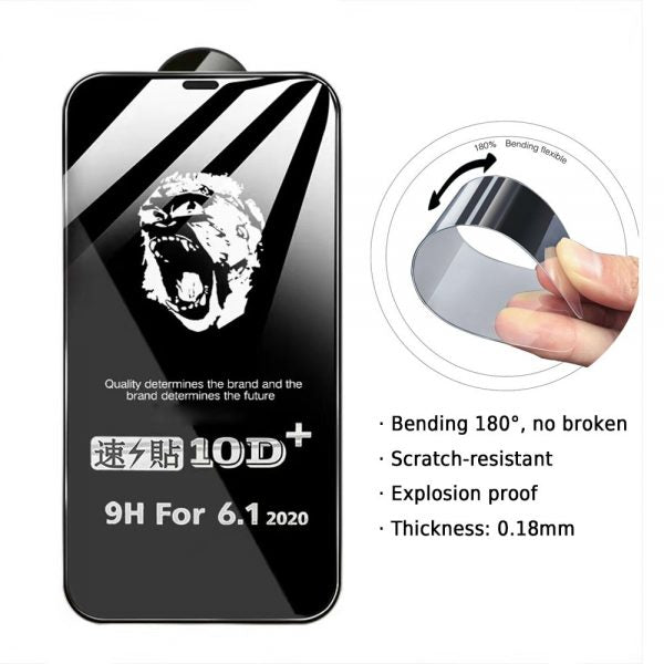 iPhone 12 12 Pro Gorilla Pliable and Strong Tempered Glass Screen Protector without package