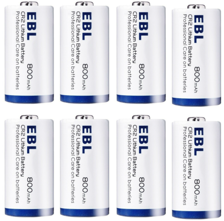 [I]EBL 4Pcs high performance 800mAh CR2 Lithium Batteries 3V LN-CR02