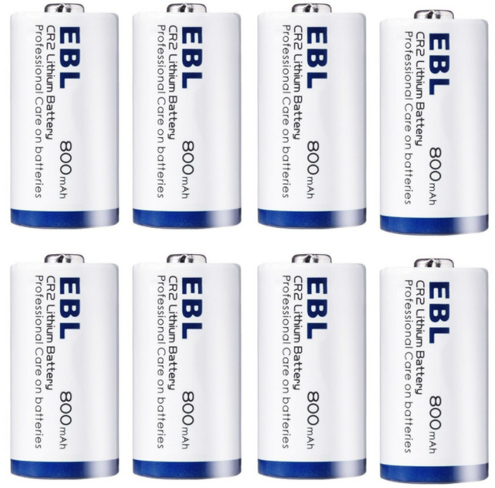 EBL 4Pcs high performance 800mAh CR2 Lithium Batteries 3V LN-CR02