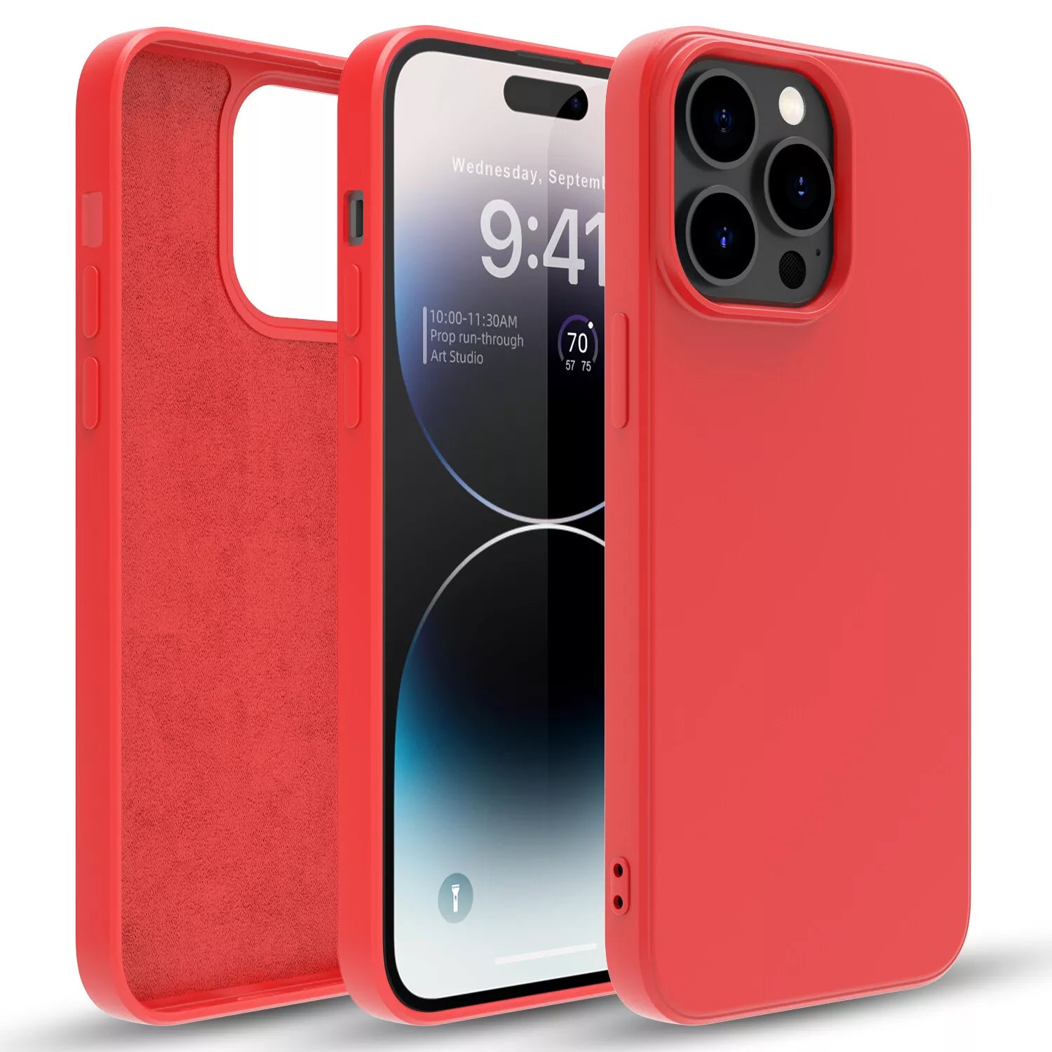 [UA08]Silicone phone case without ring for samsung NOTE 9 RED