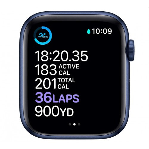 Apple Watch Series 6 A2376 44mm GPS + Cellular 32GB Blue Aluminum – A Grade - NO Band