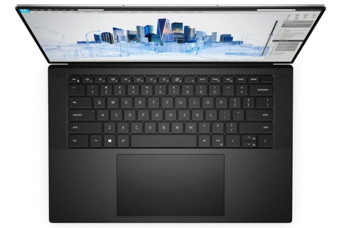 Dell Precision 5560 - keyboard and display view (model illustration)