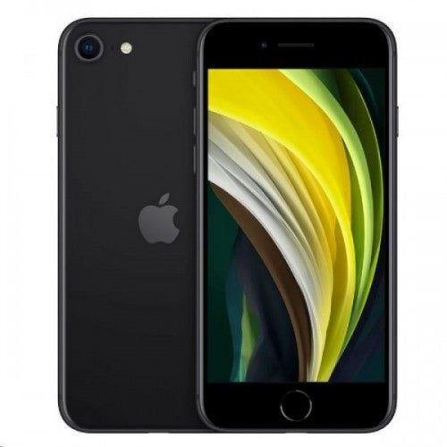 iPhone SE (2nd Gen) 2020 64GB SS+eSim Black 100% Battery Health Excellent Grade frame scratch - (Message Stock)
