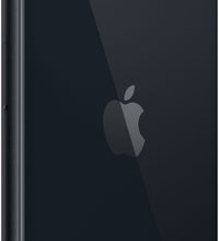 iPhone SE 2022 Midnight - angled rear view (model illustration)