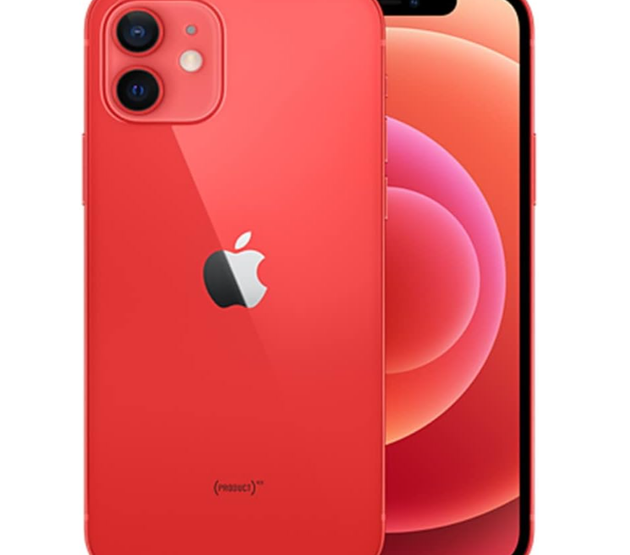 iPhone 12 64GB Red SS+eSIM 100% Battery Health Excellent Grade frame scratch