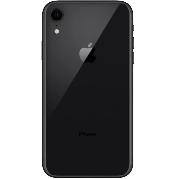 iPhone XR Black - rear view (model illustration)