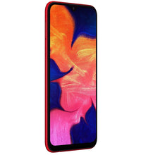 Samsung Galaxy A10 Red - angled front view (model illustration)