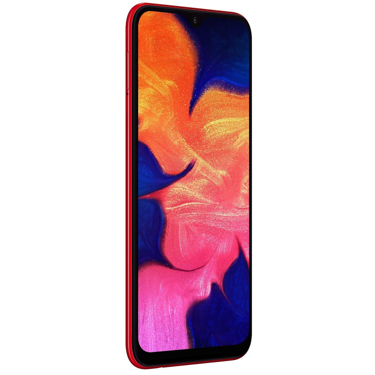 Samsung Galaxy A10 Red - angled front view (model illustration)