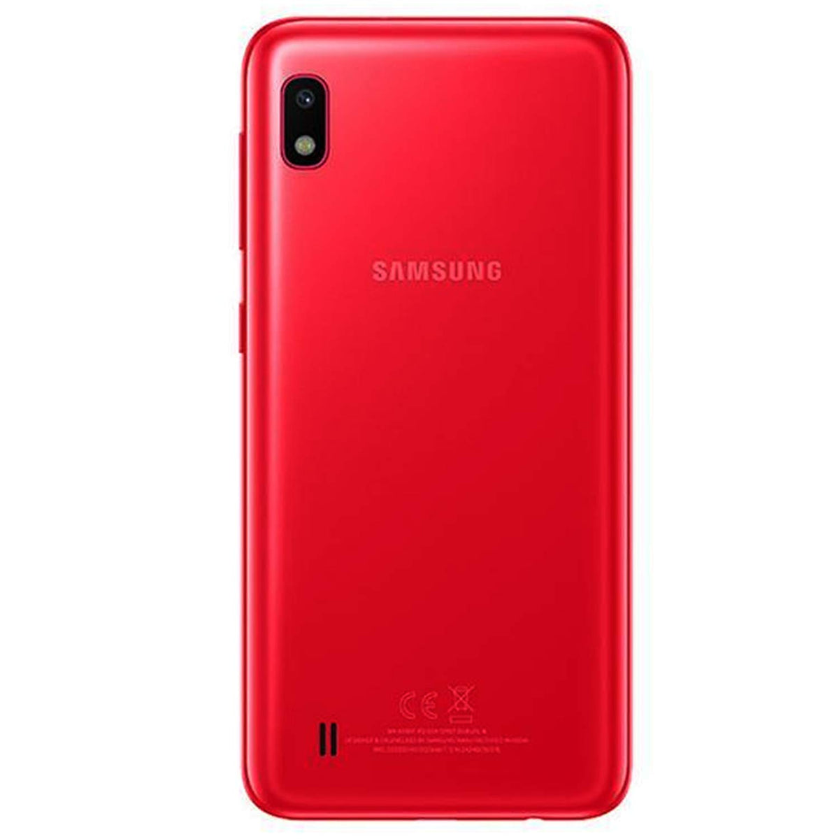 Samsung Galaxy A10 Red - rear view (model illustration)