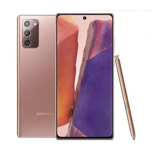 Samsung Galaxy Note 20 128GB with 8GB RAM SS+eSim Mystic Bronze Preminum Grade Minor Screen Scratches (New Screen Protector Applied)