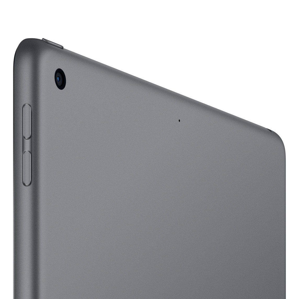 iPad 9th generation Space Grey Wi-Fi - rear camera and buttons detail (model illustration)