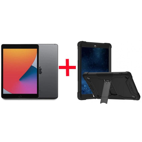 iPad 8th Gen 10.2" Wi-Fi Only 32GB Space Gray A2270 Excellent Grade Frame Bend With Armor Case (Refurbished)