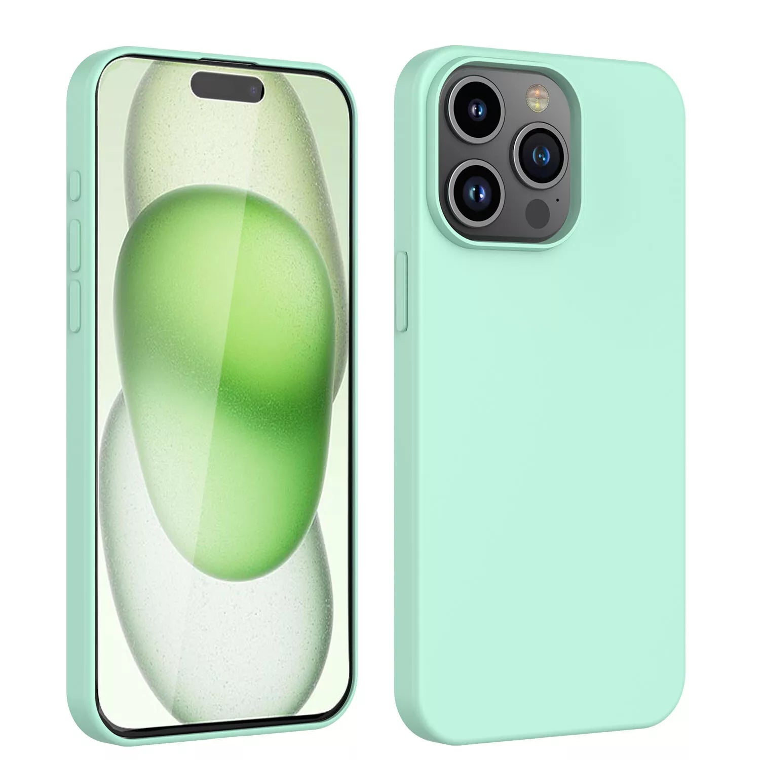 [UA08]Silicone phone case without ring for samsung S10+ MINT