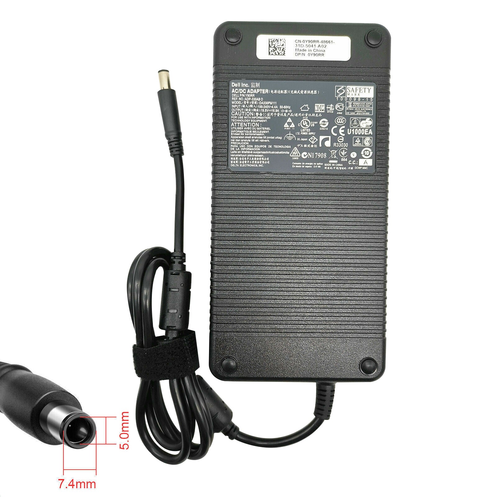 [M80]Original DELL Alienware M17 M18X X51 19.5V 16.9A 330W 7.4mm*5.0mm Power Adapter