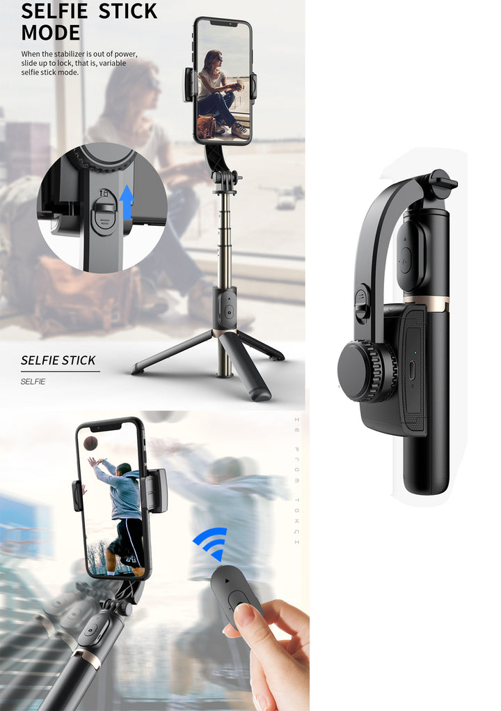 Selfie stick tripod Q08 wireless foldable uniaxial stabilizer gimbal stabilizer anti-shake shooting