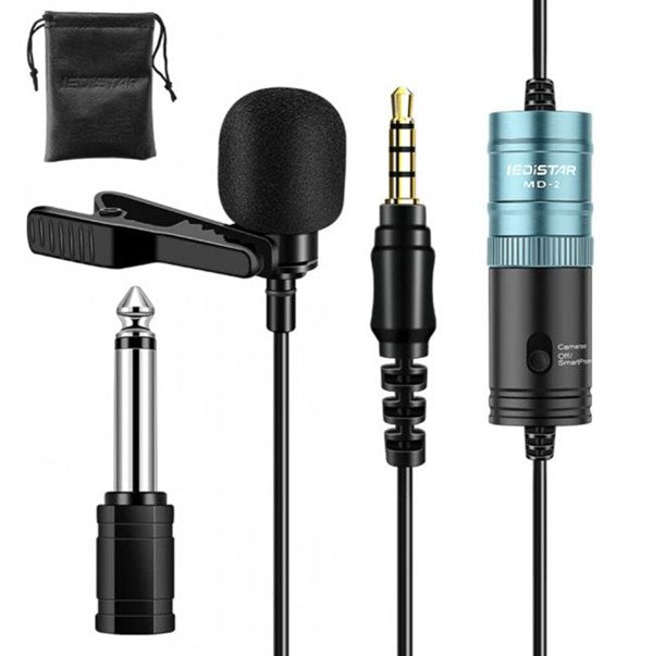 [5-A223]lEDISTAR Collar Clip Microphone MD-2 Professional Sound Recording