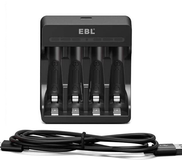 [I]EBL TB-6711 Smart 4 Slots Lithium-ion Battery Charger FOR 1.5V AA AAA rechargeable batteries